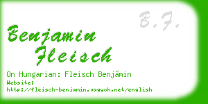benjamin fleisch business card